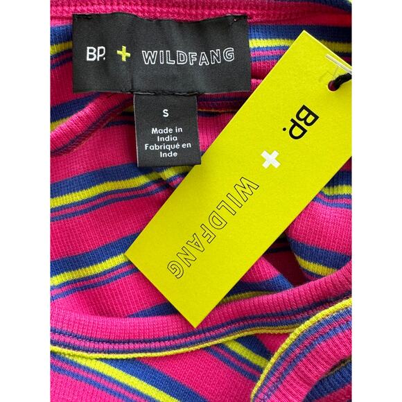 NORDSTROM BP. X WILDFANG  ~ Women's Pink Stripe Spaghetti Strap Tank Top S - Picture 6 of 6